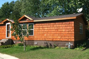 Sunny Acres Mobile Home Community - Home with Cedar Shakes